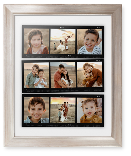 Favorite Film Collage Framed Print, Metallic, Modern, None, None, Single piece, 16x20, White, white