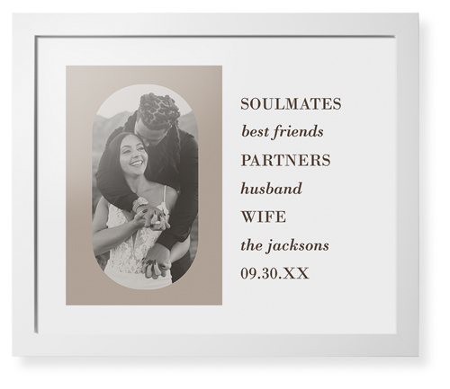 Traits of the Best Framed Print, White, Contemporary, None, White, Single piece, 16x20, Beige, rye