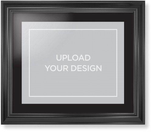 Upload Your Own Design Framed Print, Black, Classic, Black, Black, Single piece, 16x20, Multicolor