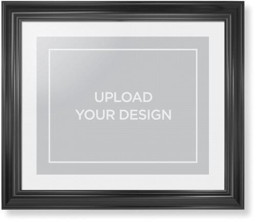 Upload Your Own Design Framed Print, Black, Classic, White, White, Single piece, 16x20, Multicolor, multi
