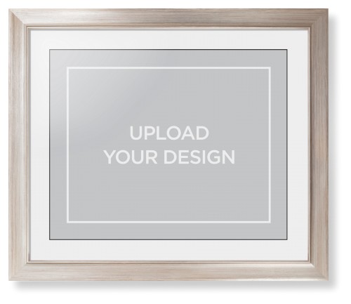 Upload Your Own Design Framed Print, Metallic, Modern, Black, White, Single piece, 16x20, Multicolor