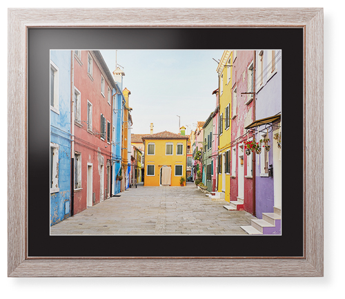 Vibrant Streets Framed Print, Rustic, Modern, White, Black, Single piece, 16x20, Multicolor