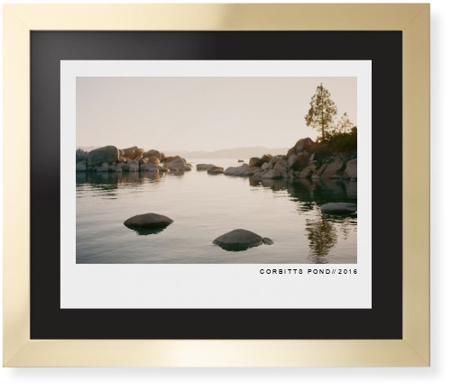 Modern Gallery Framed Print, Matte Gold, Contemporary, Black, Black, Single piece, 16x20, White