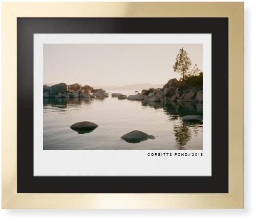 Modern Gallery Framed Print, Matte Gold, Contemporary, White, Black, Single piece, 16x20, White