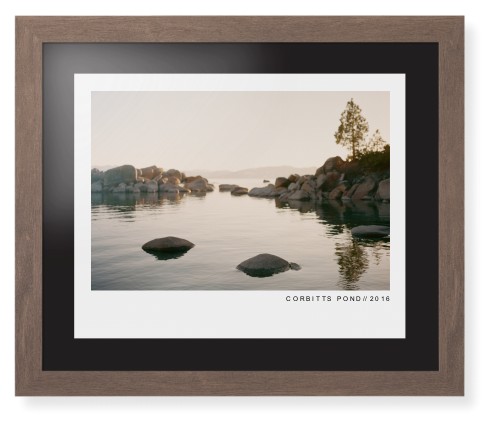 Modern Gallery Framed Print, Walnut, Contemporary, None, Black, Single piece, 16x20, White