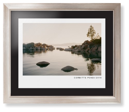 Modern Gallery Framed Print, Metallic, Modern, None, Black, Single piece, 16x20, White