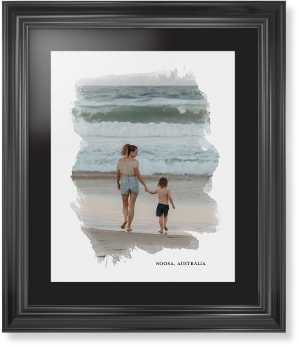 Brushed Moments Framed Print, Black, Classic, Black, Black, Single piece, 16x20, White