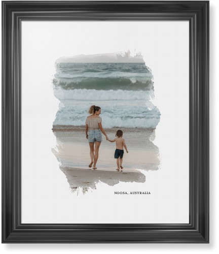 Brushed Moments Framed Print, Black, Classic, White, White, Single piece, 16x20, White