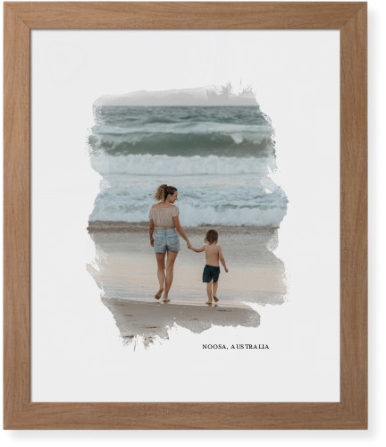 Brushed Moments Framed Print, Natural, Contemporary, None, White, Single piece, 16x20, White