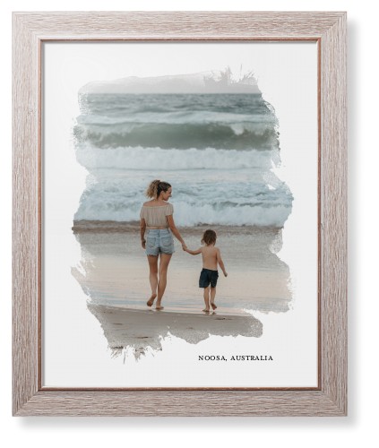 Brushed Moments Framed Print, Rustic, Modern, None, None, Single piece, 16x20, White