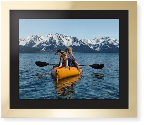 Photo Gallery Landscape Framed Print, Matte Gold, Contemporary, White, Black, Single piece, 16x20, Multicolor