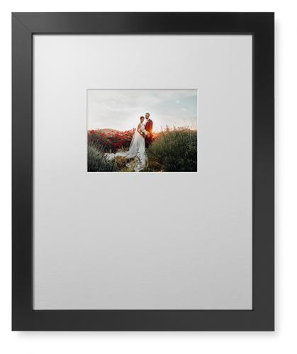 Offset Rectangle Landscape Deluxe Mat Framed Print, Black, Contemporary, White, Single piece, 16x20, Multicolor, multi