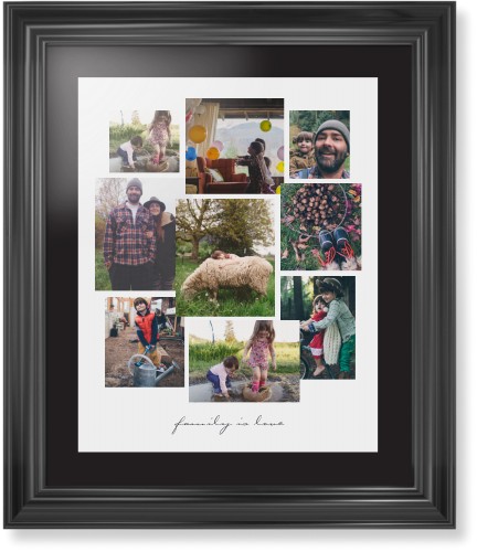 Gallery Collage of Nine Framed Print, Black, Classic, None, Black, Single piece, 16x20, White, white