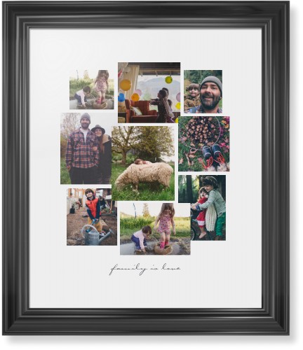 Gallery Collage of Nine Framed Print, Black, Classic, None, White, Single piece, 16x20, White, white