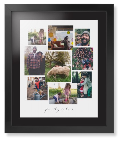 Gallery Collage of Nine Framed Print, Black, Contemporary, White, Black, Single piece, 16x20, White, white