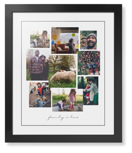 Gallery Collage of Nine Framed Print, Black, Contemporary, Black, White, Single piece, 16x20, White
