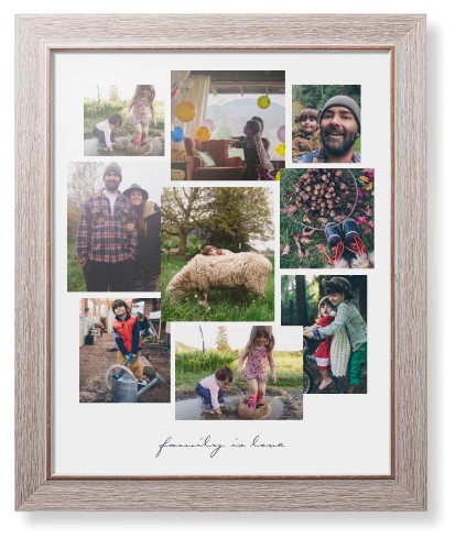 Gallery Collage of Nine Framed Print, Rustic, Modern, None, None, Single piece, 16x20, White