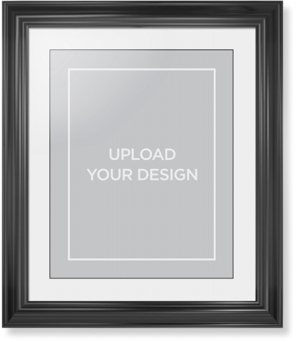 Upload Your Own Design Portrait Framed Print, Black, Classic, Black, White, Single piece, 16x20, Multicolor
