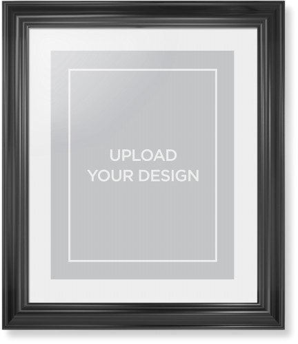 Upload Your Own Design Portrait Framed Print, Black, Classic, White, White, Single piece, 16x20, Multicolor, multi
