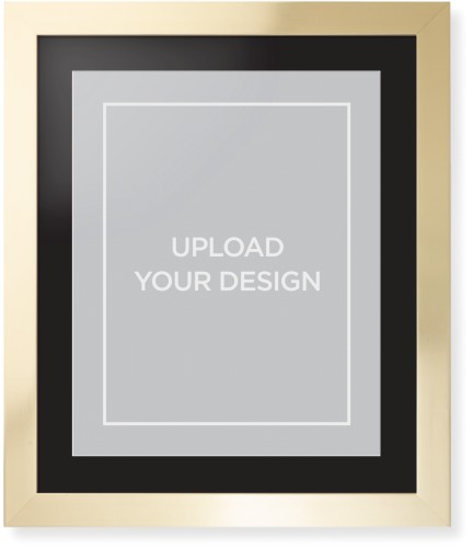 Upload Your Own Design Portrait Framed Print, Matte Gold, Contemporary, White, Black, Single piece, 16x20, Multicolor, multi