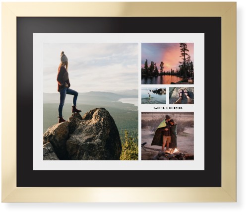 Hero Collage Framed Print, Matte Gold, Contemporary, None, Black, Single piece, 16x20, Multicolor, multi