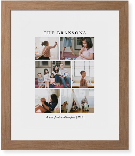 Gallery Montage of Memories Framed Print, Natural, Contemporary, None, White, Single piece, 16x20, White