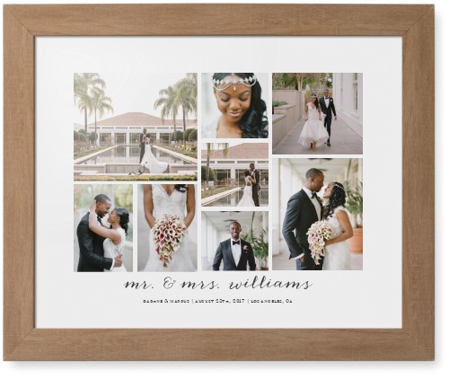 Clean Gallery Collage of Eight Framed Print, Natural, Contemporary, None, None, Single piece, 16x20, Multicolor, multi