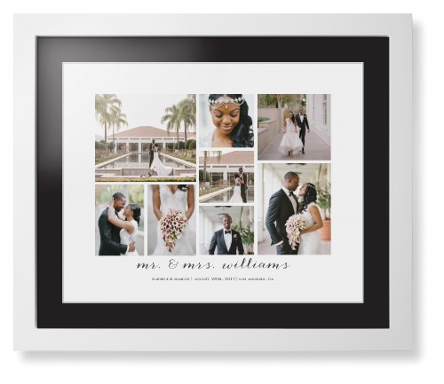 Clean Gallery Collage of Eight Framed Print, White, Contemporary, White, Black, Single piece, 16x20, Multicolor