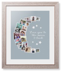 to the moon collage framed print