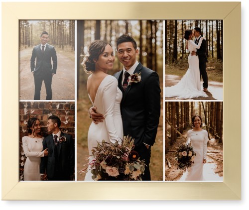 Gallery of Five Framed Print, Matte Gold, Contemporary, None, None, Single piece, 16x20, Multicolor, multi