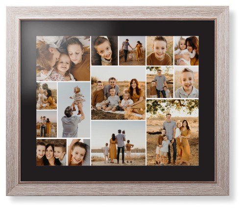 Gallery of Fifteen Framed Print, Rustic, Modern, None, Black, Single piece, 16x20, Multicolor, multi