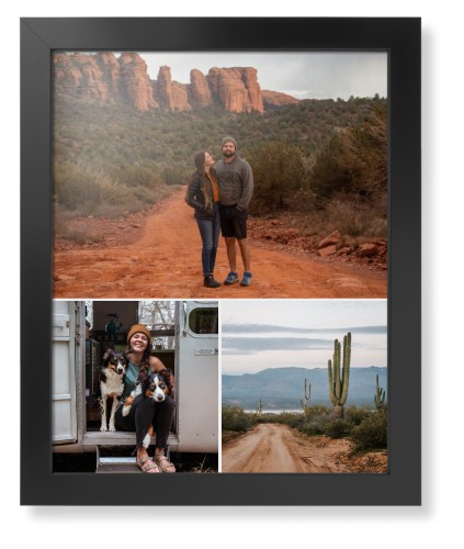 Gallery of Three Portrait Framed Print, Black, Contemporary, None, None, Single piece, 16x20, Multicolor, multi