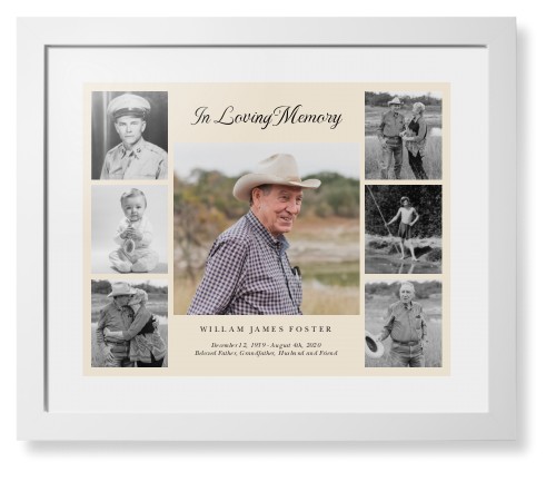 Gallery of Seven Memorial Framed Print, White, Contemporary, White, White, Single piece, 16x20, Multicolor, multi