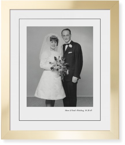 Modern Gallery of One Portrait Framed Print, Matte Gold, Contemporary, Black, White, Single piece, 16x20, Multicolor