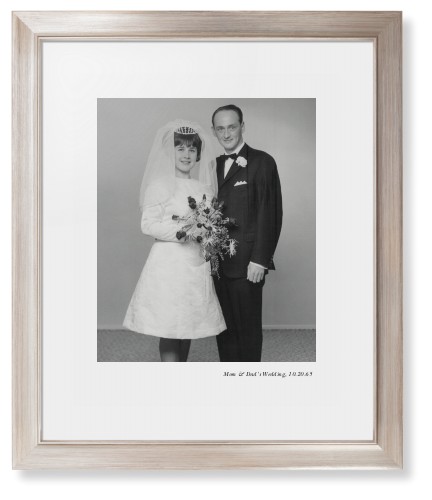 Modern Gallery of One Portrait Framed Print, Metallic, Modern, None, White, Single piece, 16x20, Multicolor, multi