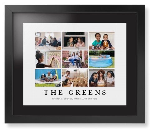 Modern Grid Gallery of Nine Framed Print, Black, Contemporary, Black, Black, Single piece, 16x20, Multicolor