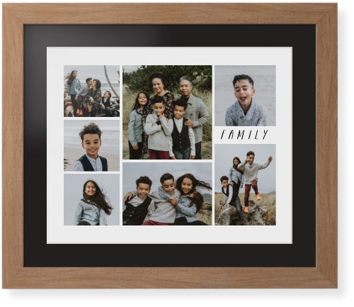 Rustic Picture Gallery Collage Of Seven Framed Print, Natural, Contemporary, White, Black, Single piece, 16x20, Multicolor