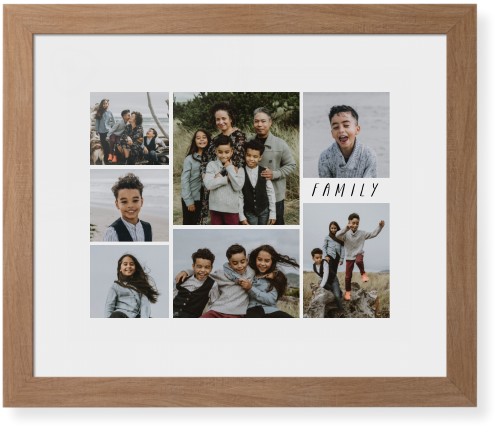 Rustic Picture Gallery Collage Of Seven Framed Print, Natural, Contemporary, White, White, Single piece, 16x20, Multicolor, multi