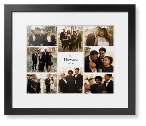Modern Family Collage Framed Print, Black, Contemporary, White, White, Single piece, 16x20, White, white