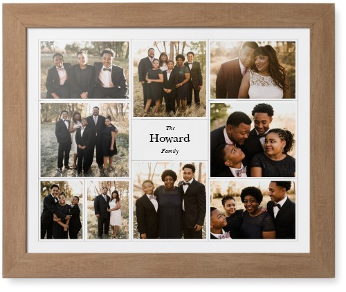 Modern Family Collage Framed Print, Natural, Contemporary, None, None, Single piece, 16x20, White