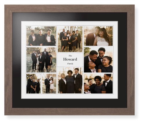 Modern Family Collage Framed Print, Walnut, Contemporary, White, Black, Single piece, 16x20, White