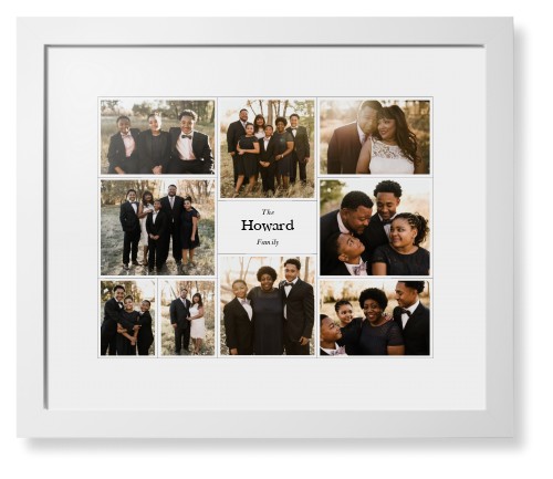 Modern Family Collage Framed Print, White, Contemporary, White, White, Single piece, 16x20, White, white