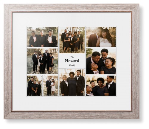 Modern Family Collage Framed Print, Rustic, Modern, None, White, Single piece, 16x20, White