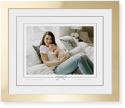 Whimsical Border of One Framed Print, Matte Gold, Contemporary, Black, White, Single piece, 16x20, Gray, silver