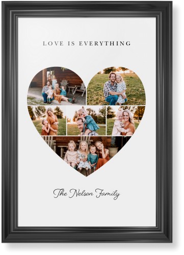 Filled Heart Framed Print, Black, Classic, None, None, Single piece, 20x30, White