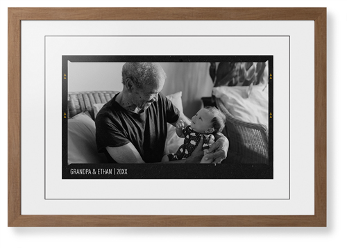 Film Frame Framed Print, Natural, Contemporary, Black, White, Single piece, 20x30, White