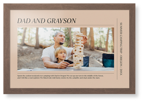 Editorial Snapshot Framed Print, Walnut, Contemporary, None, None, Single piece, 20x30, Beige, sand