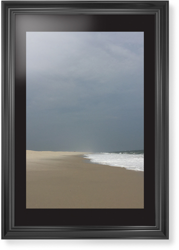 Lonely Beach Framed Print, Black, Classic, Black, Black, Single piece, 20x30, Multicolor