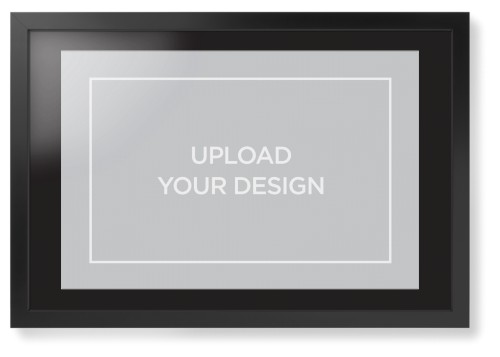 Upload Your Own Design Framed Print, Black, Contemporary, White, Black, Single piece, 20x30, Multicolor