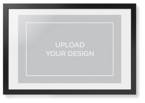Upload Your Own Design Framed Print, Black, Contemporary, White, White, Single piece, 20x30, Multicolor